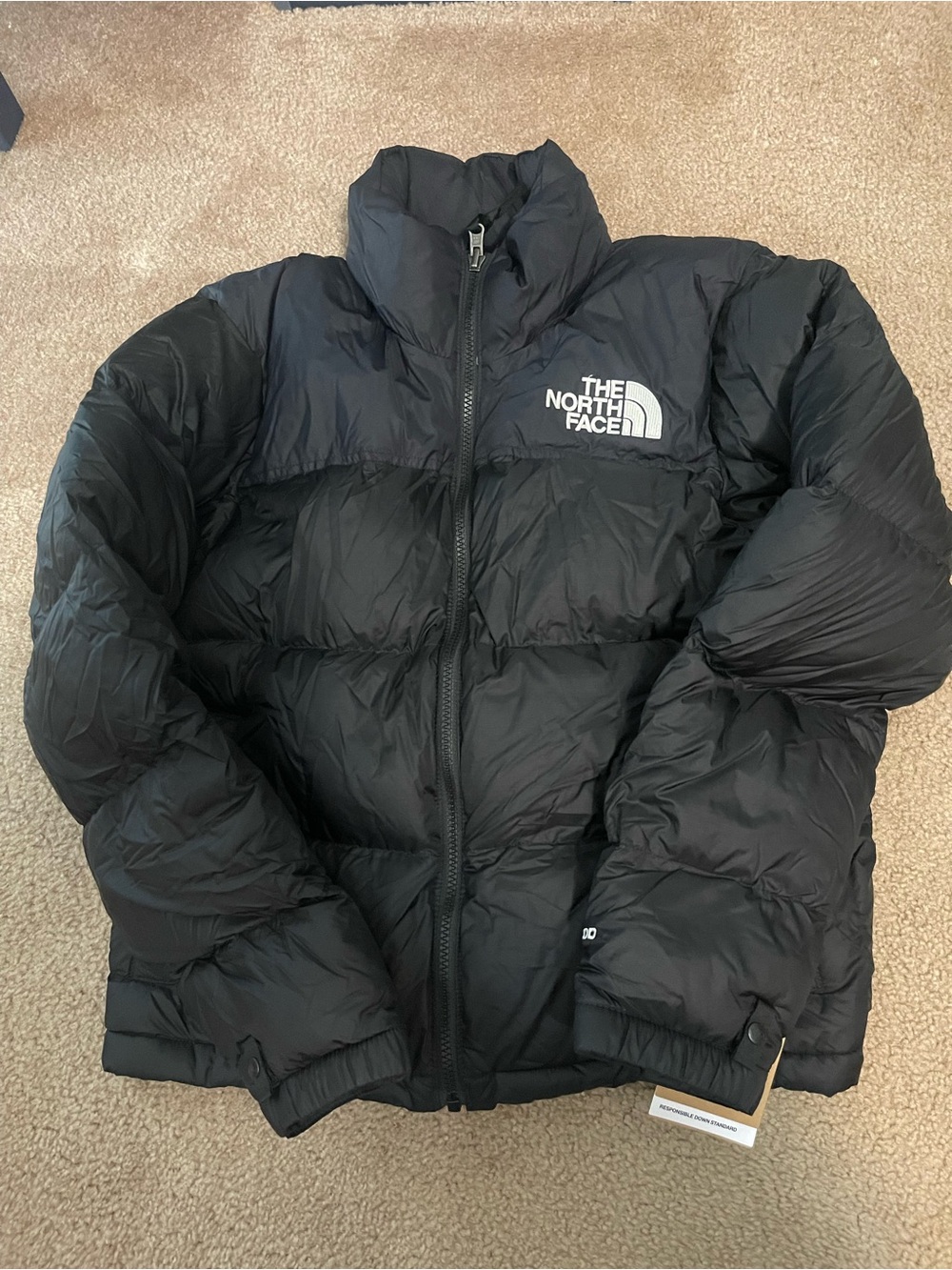 North Face Nuptse puffer coat black size small NWT